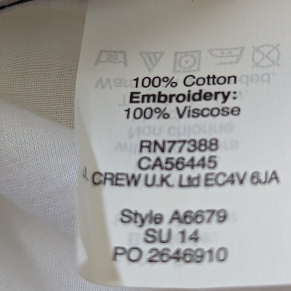 J. Crew White Embroidered Soutache Tunic 2 - Picture 10 of 13